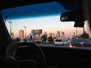 in the sedan