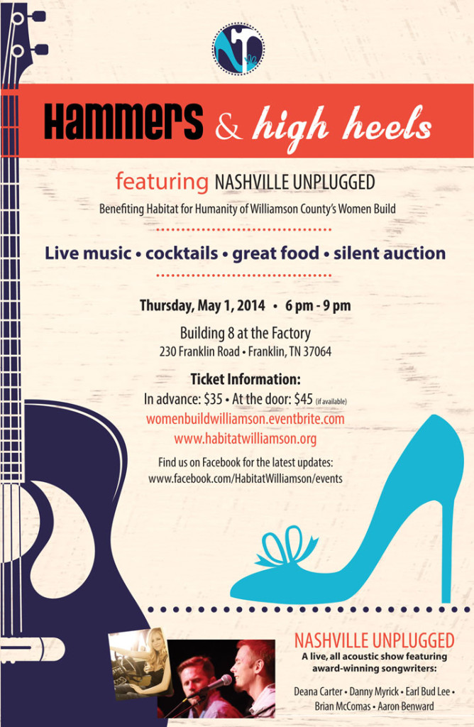 Hammers and High Heels Women Build Fundraiser featuring Nashville Unplugged